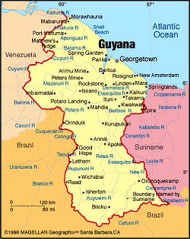 guyana map