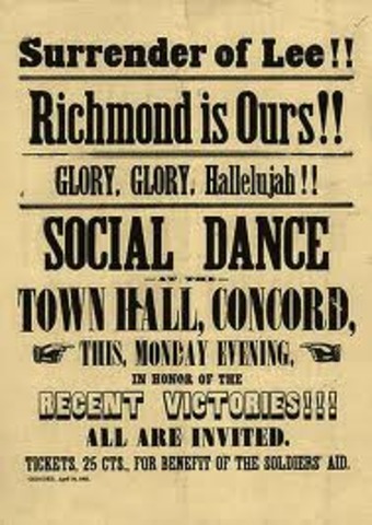 Lee's Army surrenders at Appomattox Courthouse