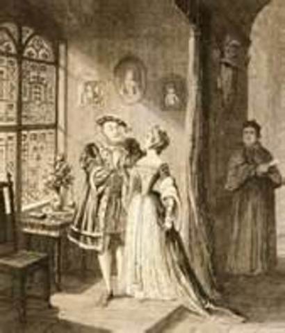 22. Henry VIII marries Anne Boleyn and has his previous marriage to Catherine of Aragon declared invalid