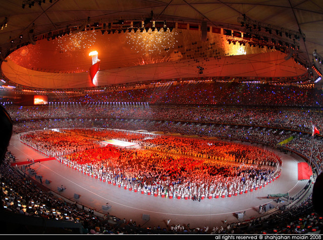 China welcomes the world to the Beijing 2008 Olympic games.