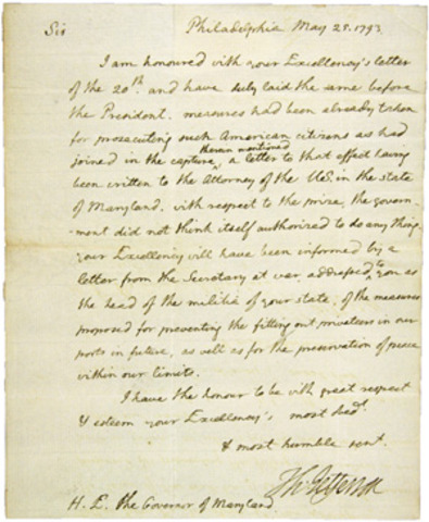 Washington issues the Neutrality Proclamation