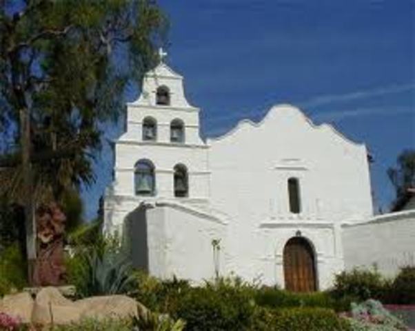 Father Junipero Serra builds first mission at San Diego