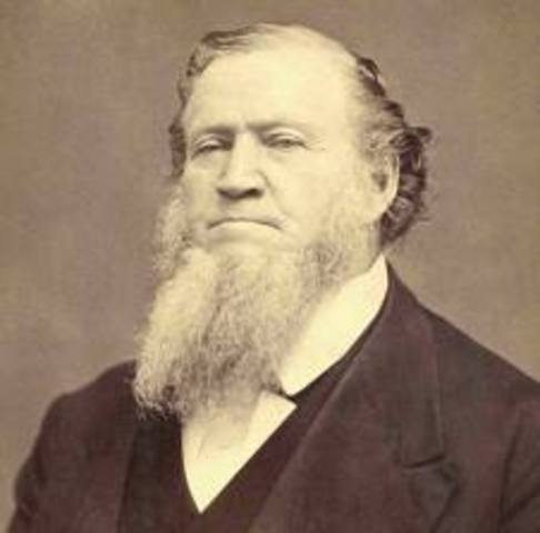 Brigham Young moves the Mormons from Illinois to Utah for safety