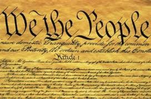 Three fourths of the states ratify the first ten amendments to the Constitution, which become known as the Bill of Rights