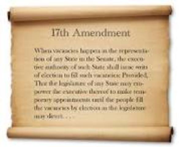17th Amendment - Direct Election of Senators