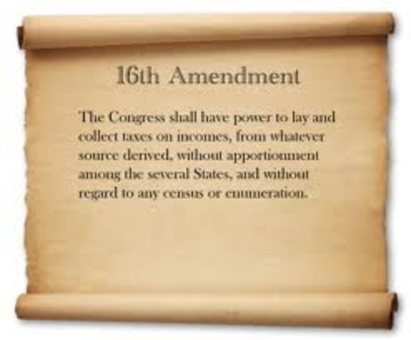 16th Amendment - The Income Tax