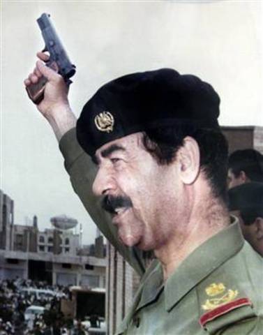 Saddam Hussein succeeds Al-Bakr as president.