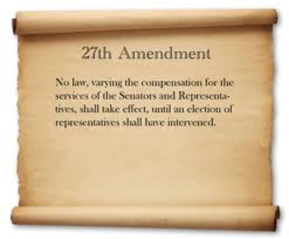 27th Amendment- Congressional Pay Increases