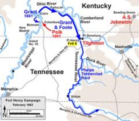 Battles at Fort Henry and Fort Donelson