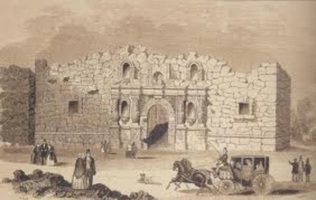 Mexican troops begin a siege of the Alamo