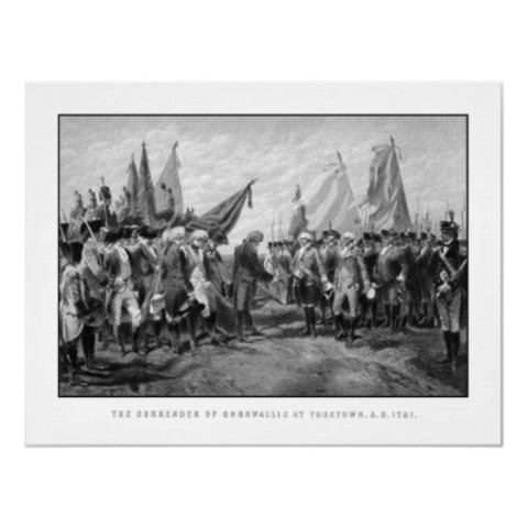 British troops surrender at Yorktown
