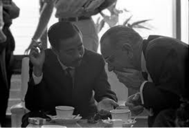 1966 	B-52s Bomb North VietnamPresident Johnson meets with South Vietnamese Premier Nguyen Cao Ky and his military advisors in HonoluluAmerican protests against the US policy in Vietnam continue and students are joined by veterans in Anti-War Rallies