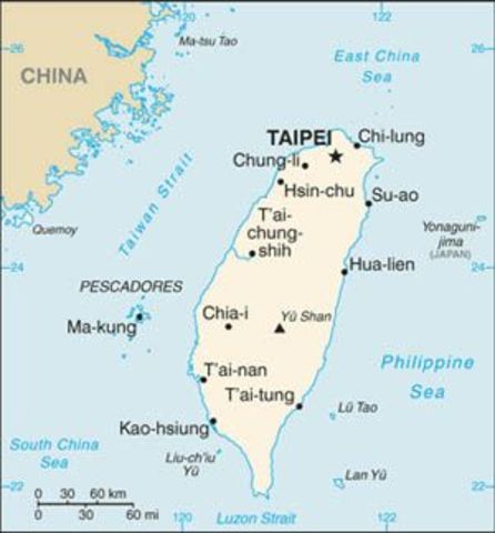 Nationalists escape to Taiwan