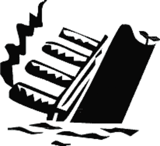 Titanic wreckage found and filmed by robotic camera.