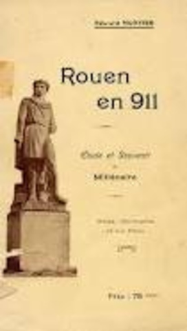 Le chef viking Rollon obtient des terres des Francs et fonde la Normandie en France