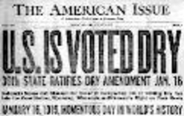 -18th Amendment - Prohibition of Alcoholic Beverages