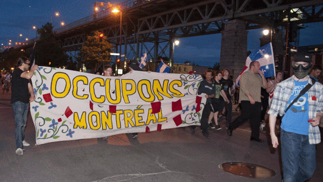 Protesting at the Premier's private home