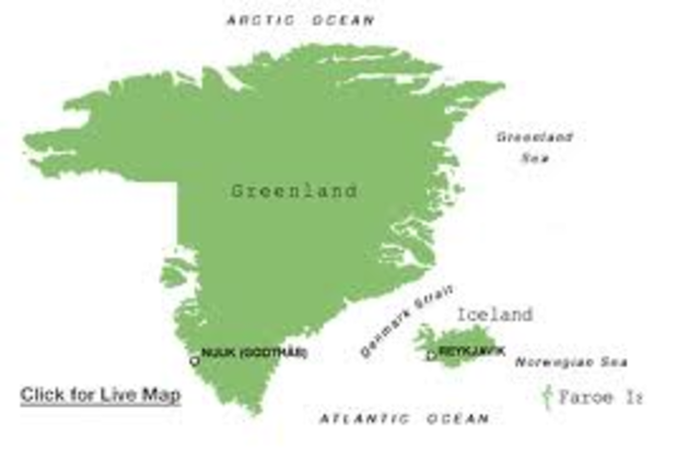 Le christianisme attient le Groenland et l'Islande.