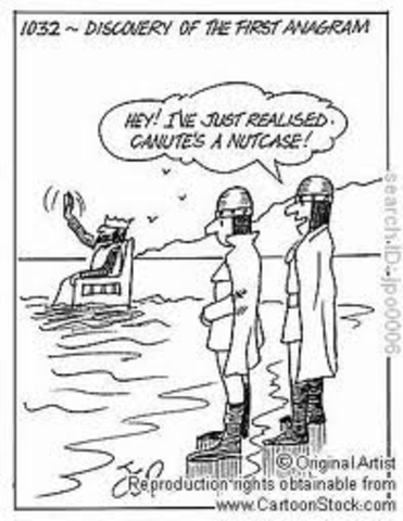 Knud (Canute), roi des Danois, regne aussi sur l'Angleterre