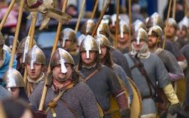 Etablissement d'un royaume à York, Angleterre par les Vikings Danois