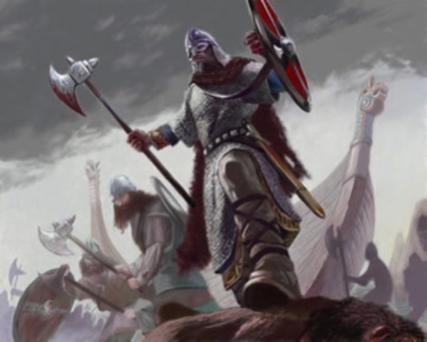 Edouard le confesseur règne sur l'Angleterre avec les Danois