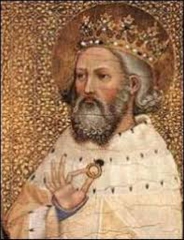 Edouard le Confesseur regne sur l'Angleterre, avec l'appui des Danois