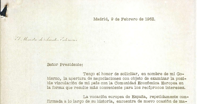 SOLIICITUD DE INGRESO EN LA CEE DE ESPAÑA (RECHAZADA)