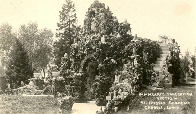 Construction begins on Immaculate Conception Grotto in Carroll, Iowa