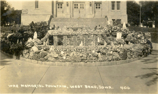 Memorial Fountain in front of Sts. Peter and Paul Church Constructed