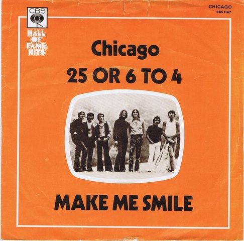 Chicago est devenu numero un group de rock avec leurs chanson, 25 or 6 to 4.