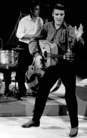 Elvis Presley preforms on the Ed Sullivan Show