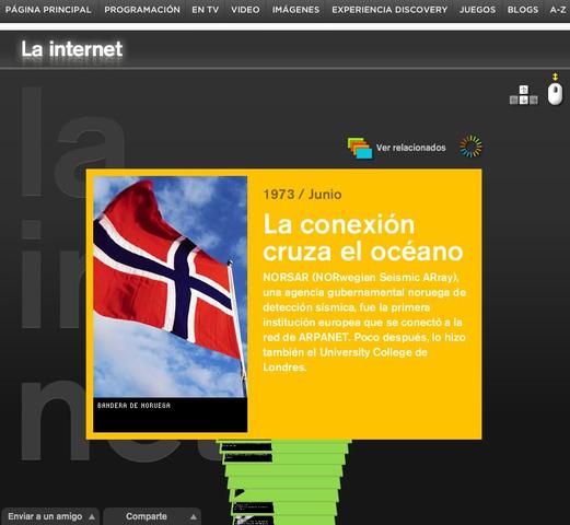 La conexión cruza el océano