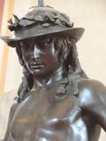Donatello sculpts the bronze David