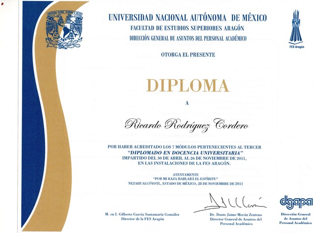 Diplomado en docencia universitaria