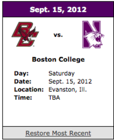 Northwestern football vs Boston College