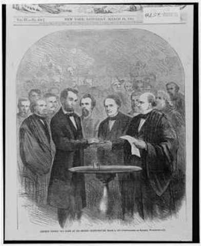 Lincoln is sworn in