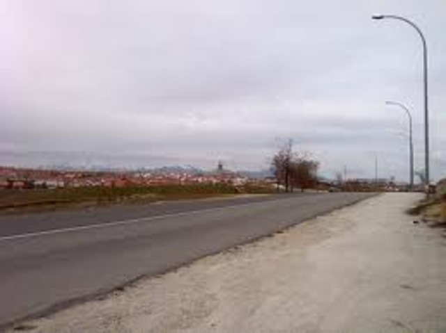 Construcción de la carretera a Fuencarral