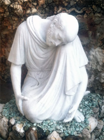 Statue of St. Peter added to Grotto of Gethsemane