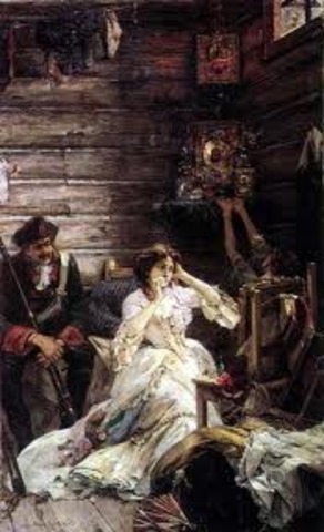 Thomas Wyatt leads a rebellion against Mary; Mary suspects Elizabeth of involvement and imprisons her in the Tower of London for two months. This is a very fearful time for her; she is later released and held at Woodstock