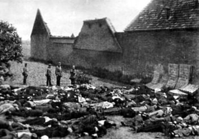 Nazis liquidate Lidice in reprisal for Heydrich's assassination
