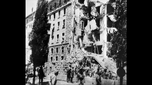 Zionist Bombing on British Headquarters