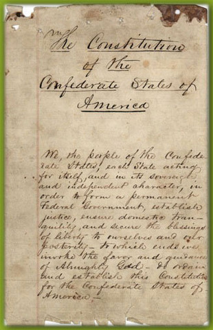 Seceded States adopt a constitution