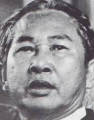 Pro American gerneral Lon Nol brought Prince Sihanouk deposal