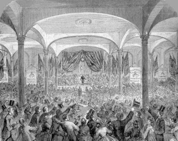 Lincoln gives Cooper Institute speech