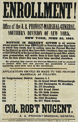 Abraham Lincoln signs Enrollment Act