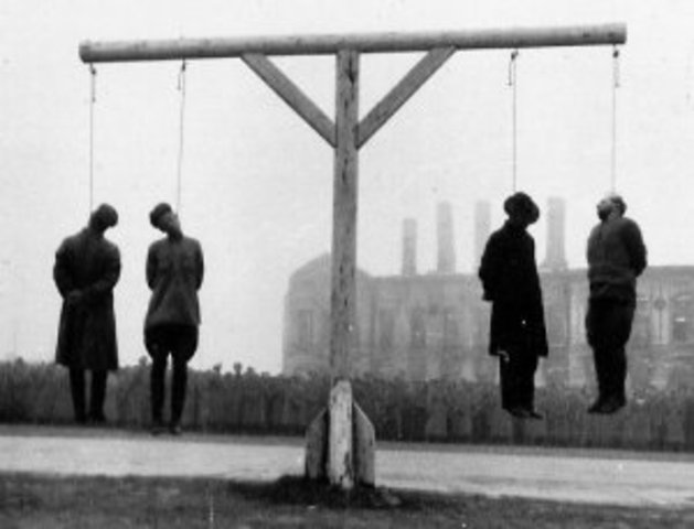 Conspirators of assassination are hanged