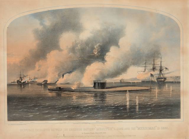 USS Monitor & CSS Virginia Battle at Hampton Roads, VA