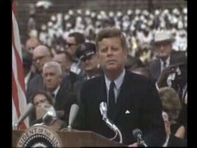 JFK Announces Race  Moon