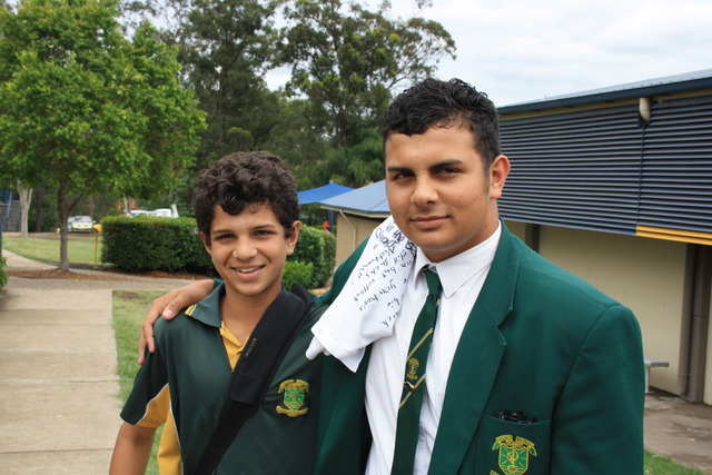 Brothers last day of school