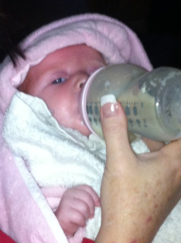 My Little Sister Bein Fed